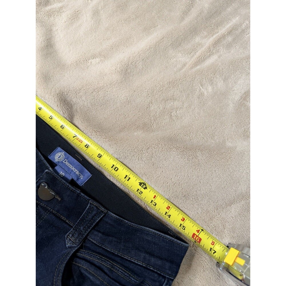 Democracy Jeans AB Solution Womens 10 Blue Dark Wash Skinny Leg High Rise - Picture 11 of 12